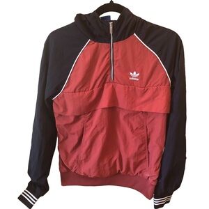 Adidas quarter zip retro windbreaker size XS
